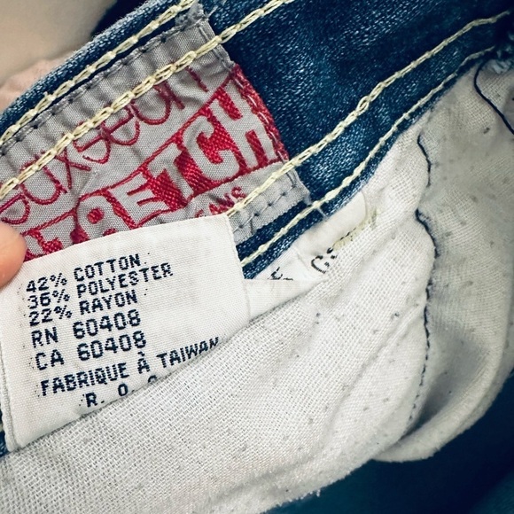 VINTAGE Saxseon Denim Patch High Rise Jeans Dallas Texas Women’s - Picture 3 of 7